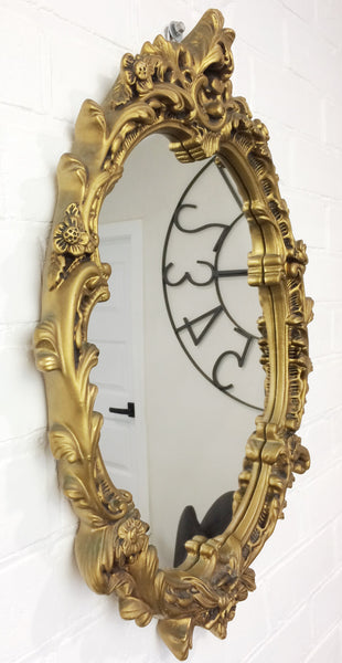 Vintage Ornate Gold Wall Mirror | eXibit collection