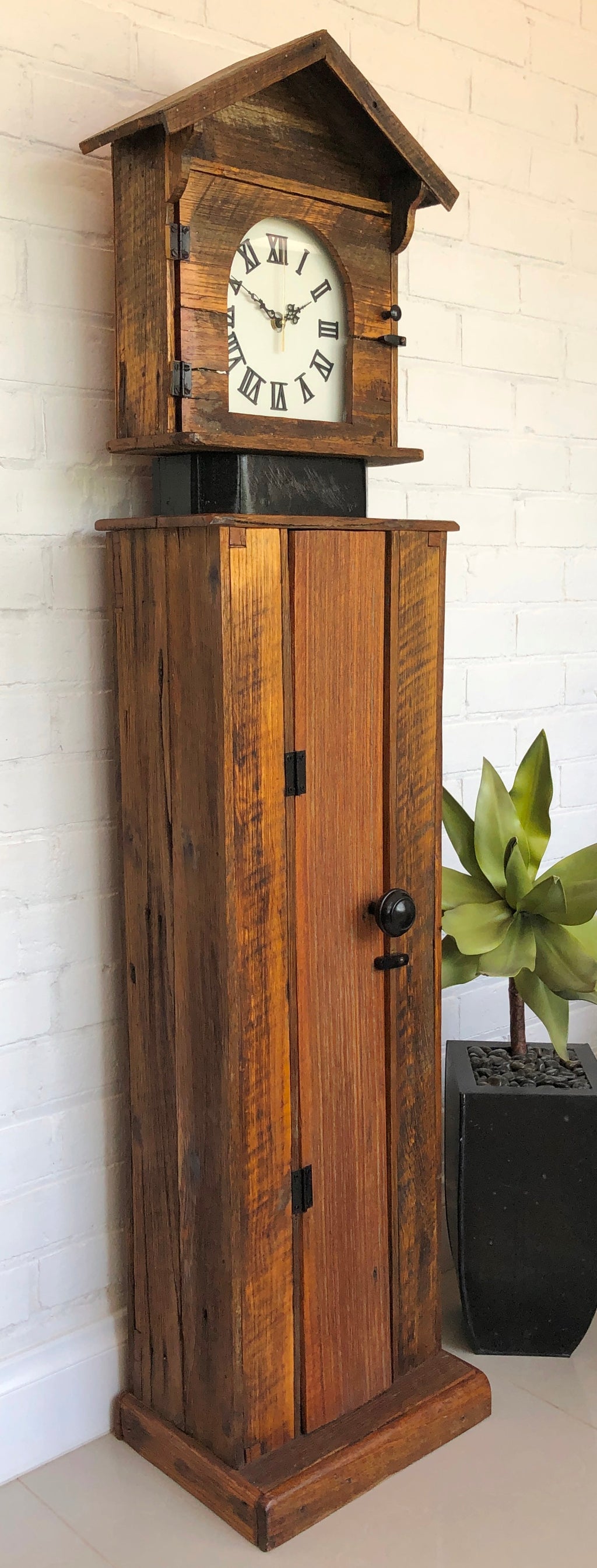 Vintage Country Style Grandfather Battery Clock | Adelaide Clocks