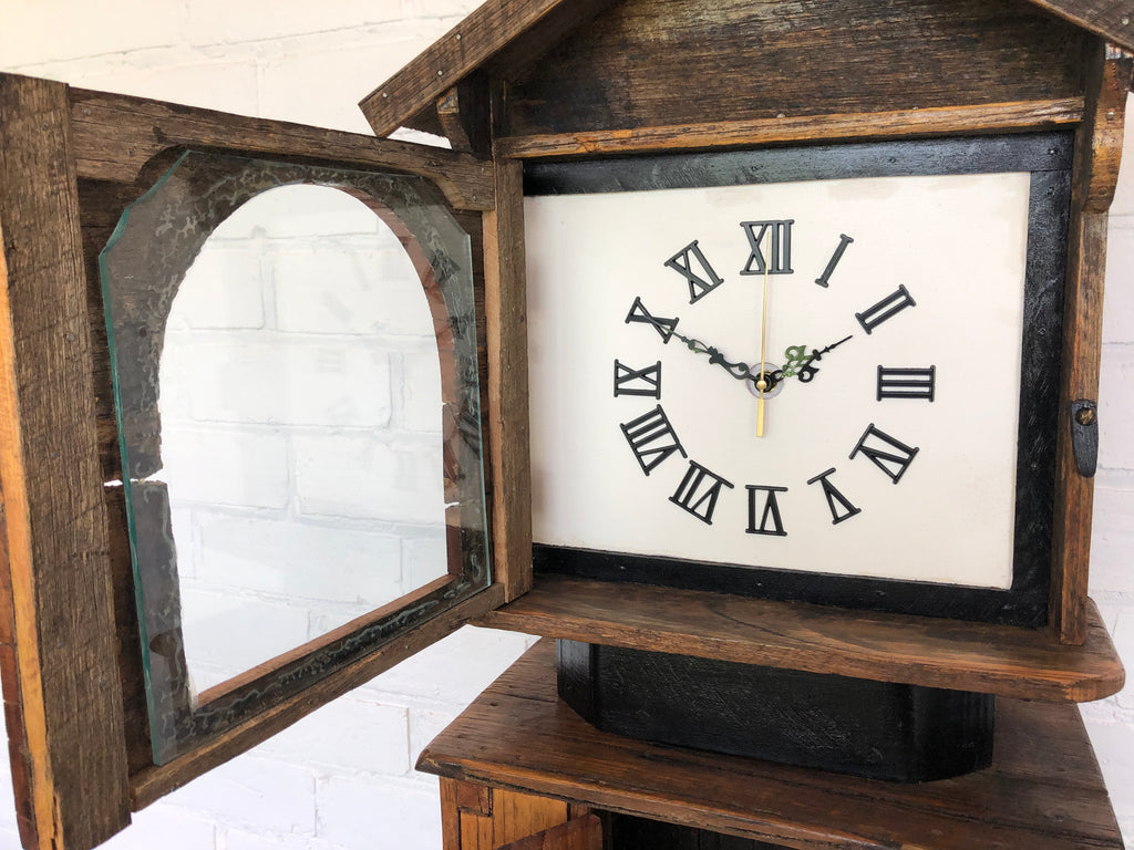 Vintage Country Style Grandfather Battery Clock | Adelaide Clocks