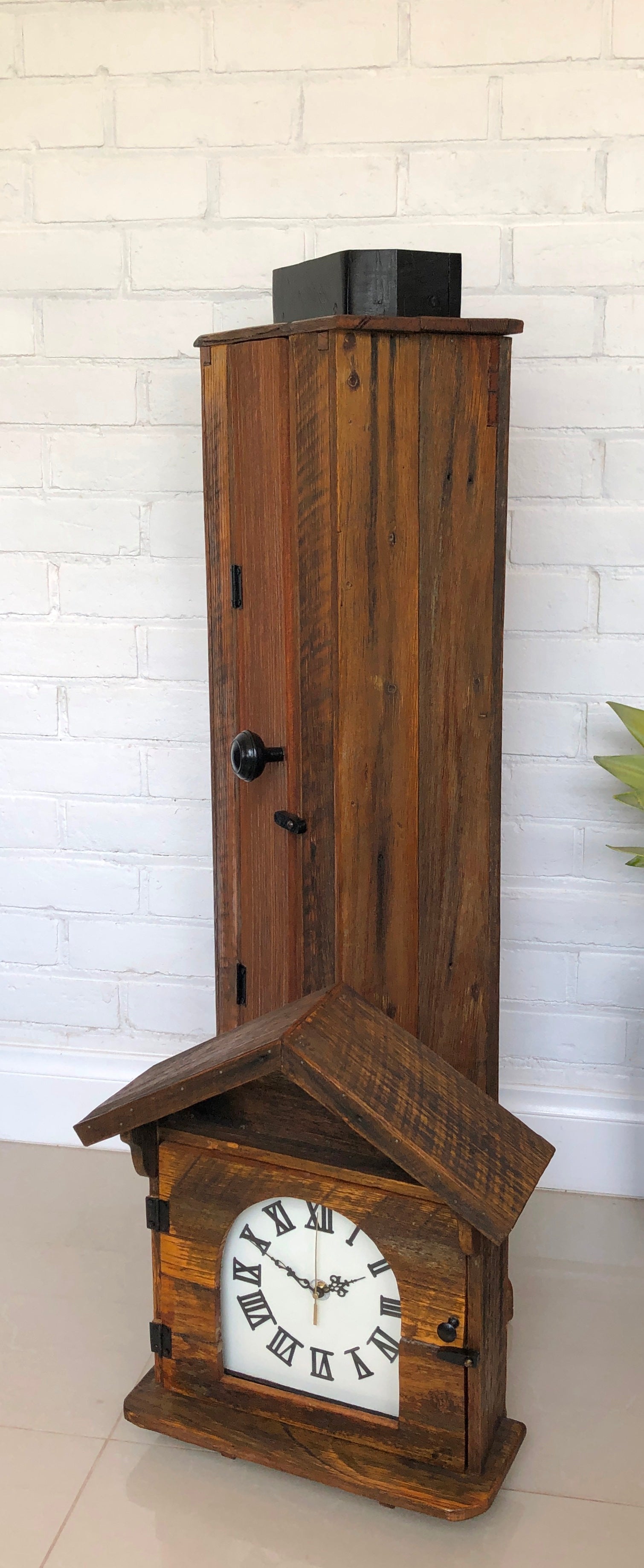 Vintage Country Style Grandfather Battery Clock | Adelaide Clocks