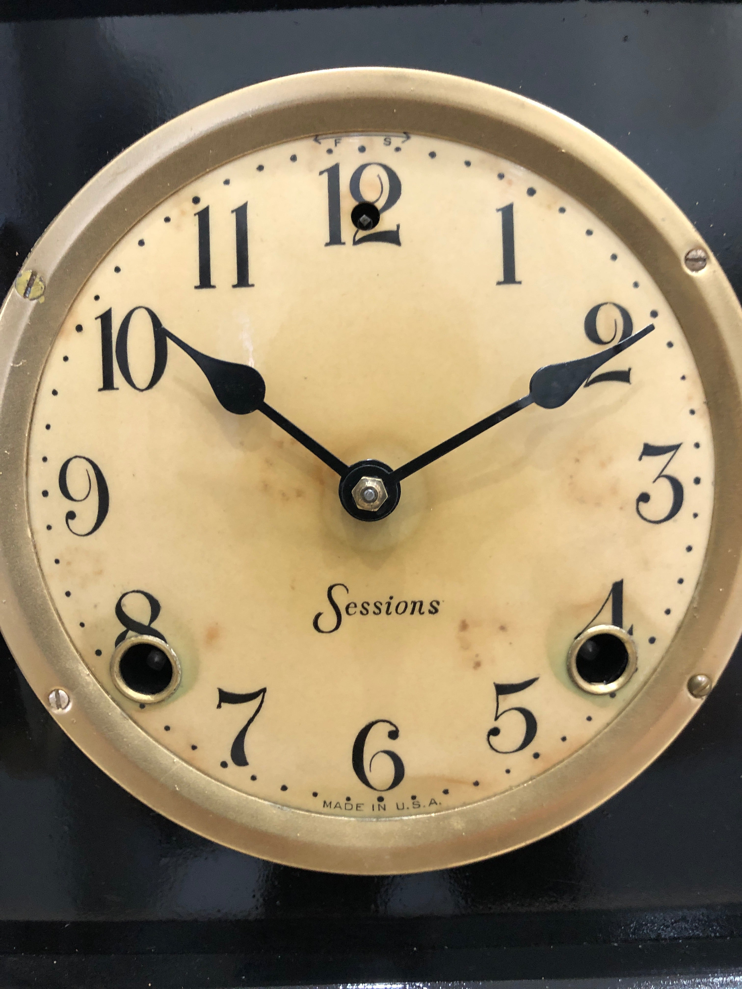 Original Antique Sessions USA Mantel Clock | eXibit collection