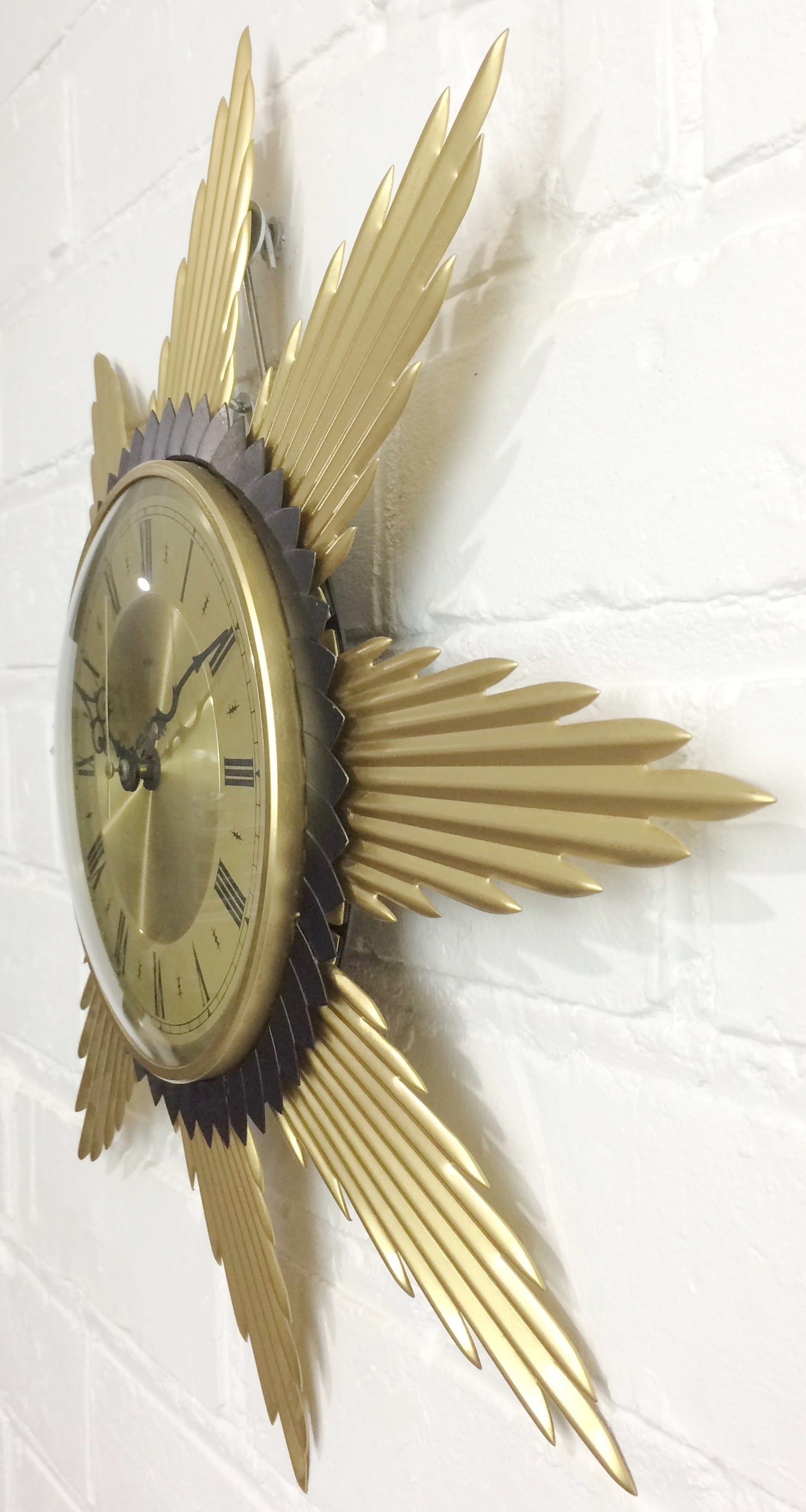Vintage Metamec Starburst Battery Wall Clock | Adelaide Clocks