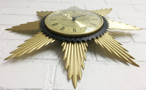 Vintage Metamec Starburst Battery Wall Clock | Adelaide Clocks