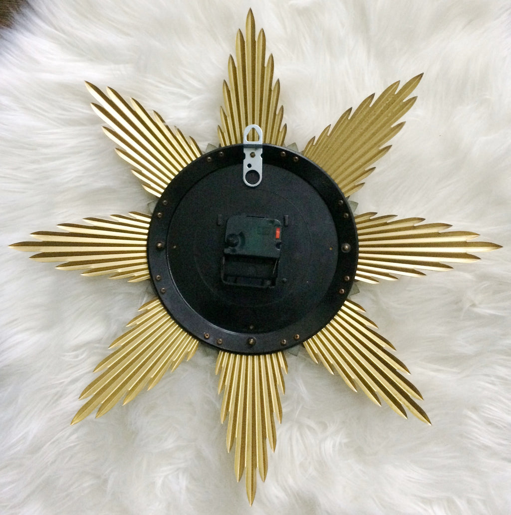 Vintage Metamec Starburst Battery Wall Clock | Adelaide Clocks