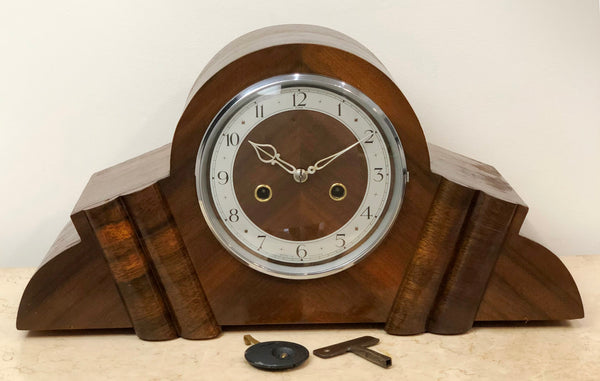 Vintage Enfield Hammer on Coil Chime Mantel Clock | eXibit collection