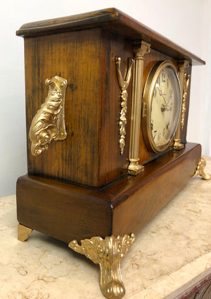 Antique Ingraham Battery Mantel Clock | eXibit collection