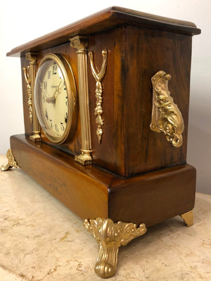 Antique Ingraham Battery Mantel Clock | eXibit collection