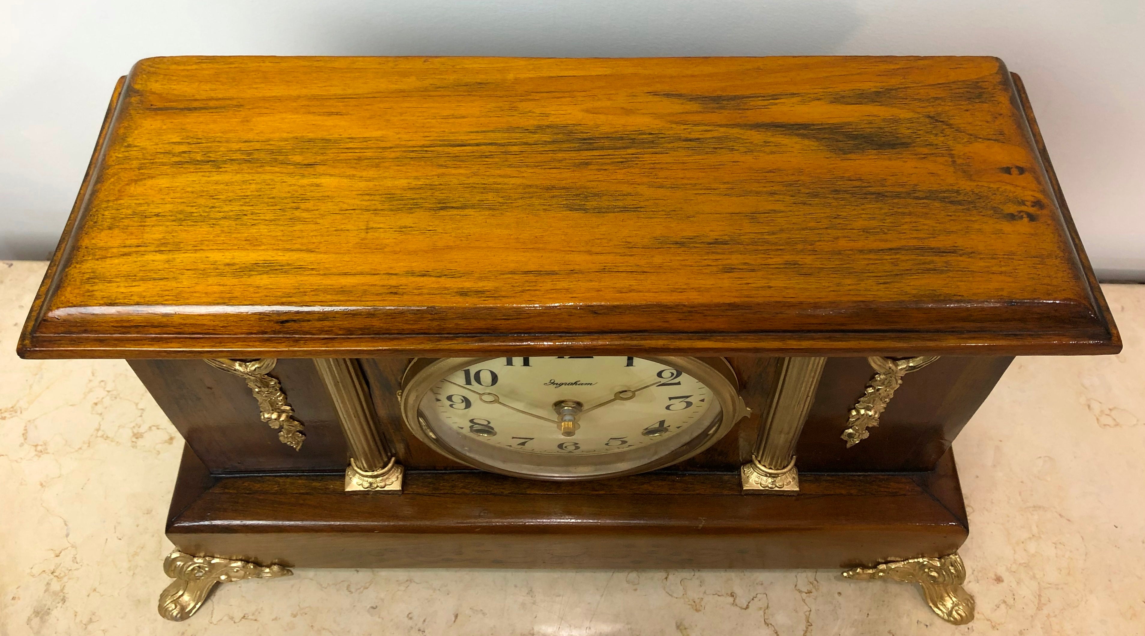 Antique Ingraham Battery Mantel Clock | eXibit collection