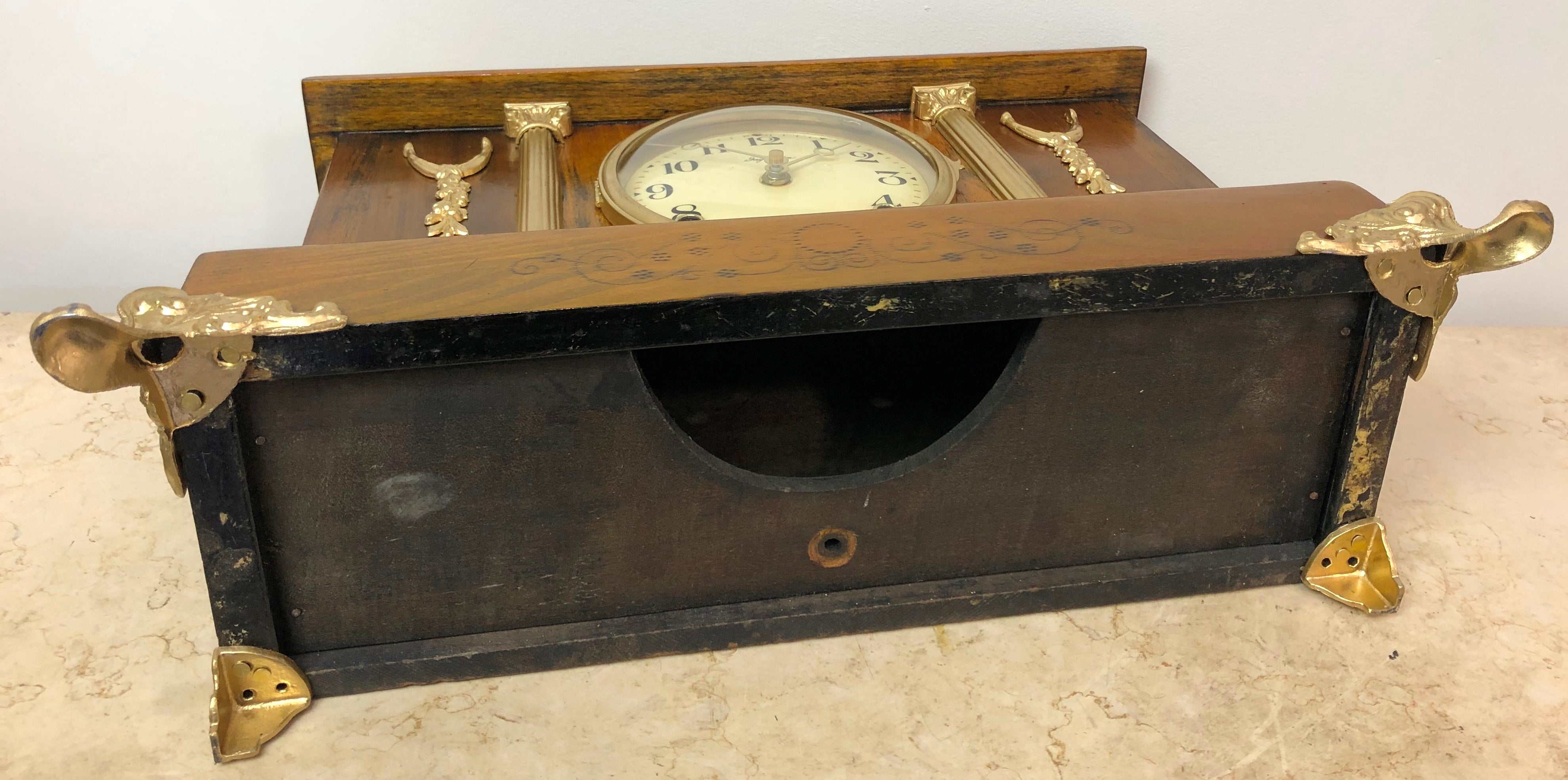 Antique Ingraham Battery Mantel Clock | eXibit collection