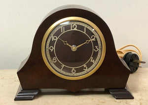 Vintage Art Deco English Electric Mantel Clock | eXibit collection