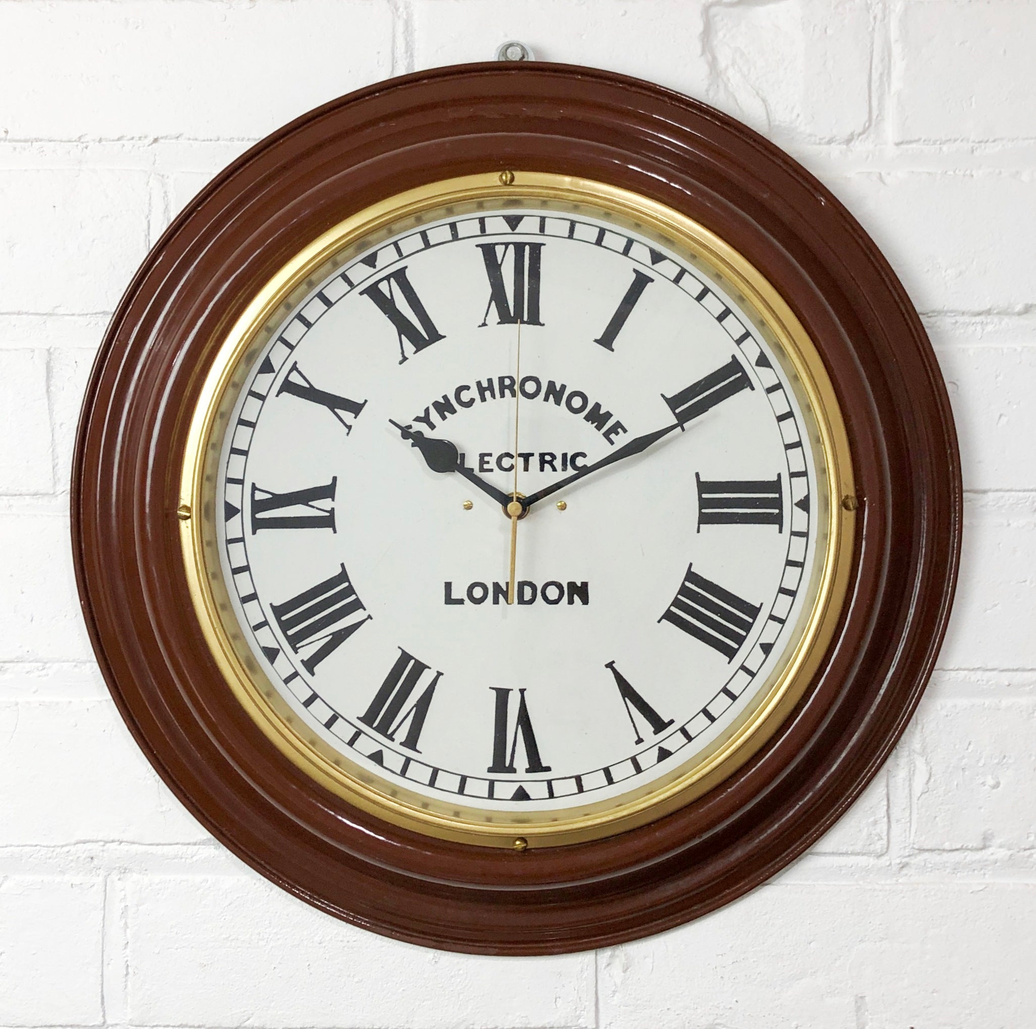 Antique Original Synchronome Battery Station LONDON Wall Clock | eXibit collection