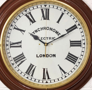 Antique Original Synchronome Battery Station LONDON Wall Clock | eXibit collection