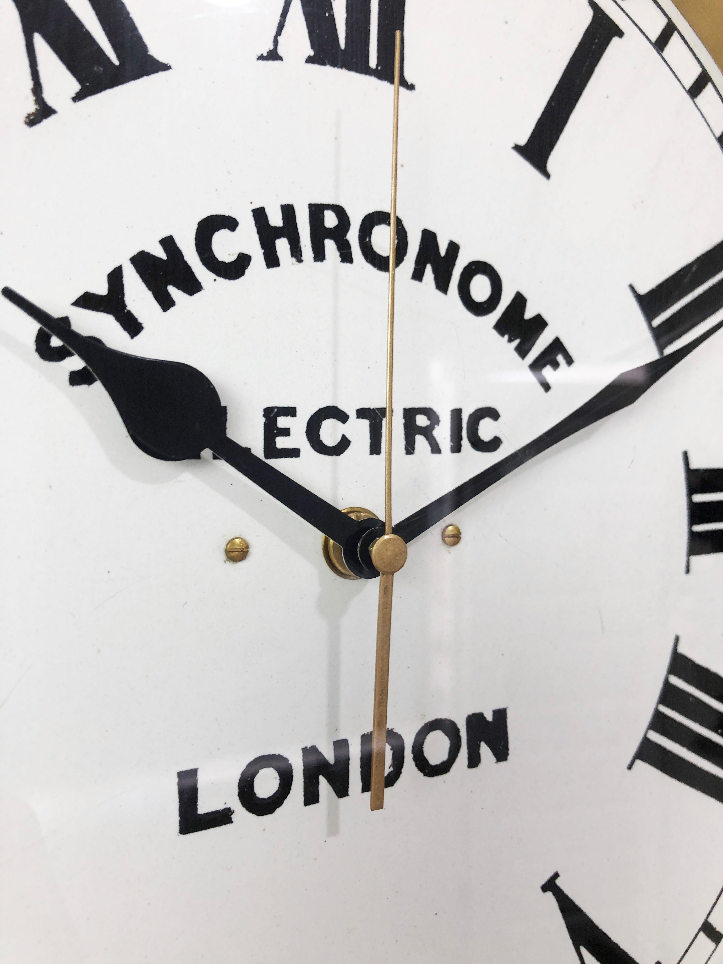 Antique Original Synchronome Battery Station LONDON Wall Clock | eXibit collection