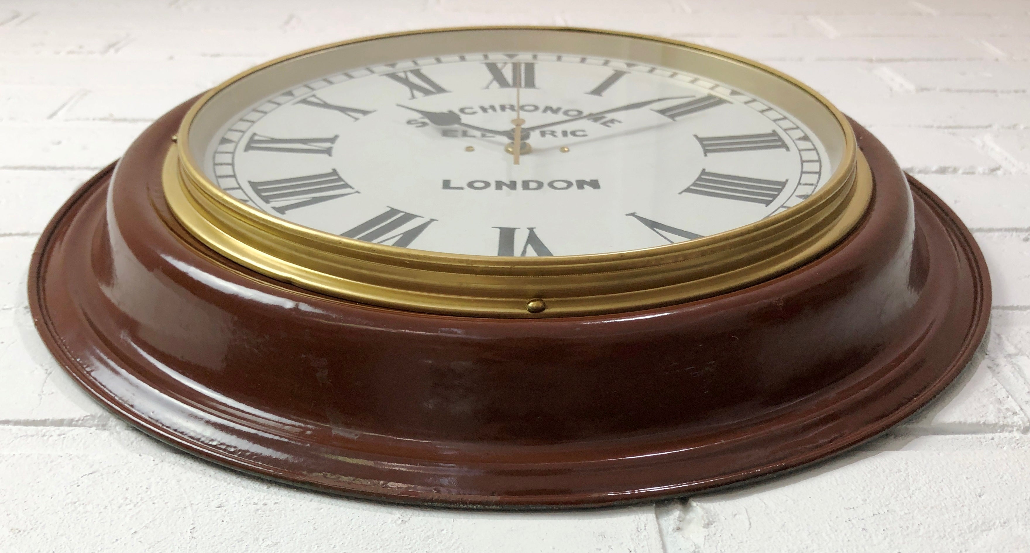 Antique Original Synchronome Battery Station LONDON Wall Clock | eXibit collection