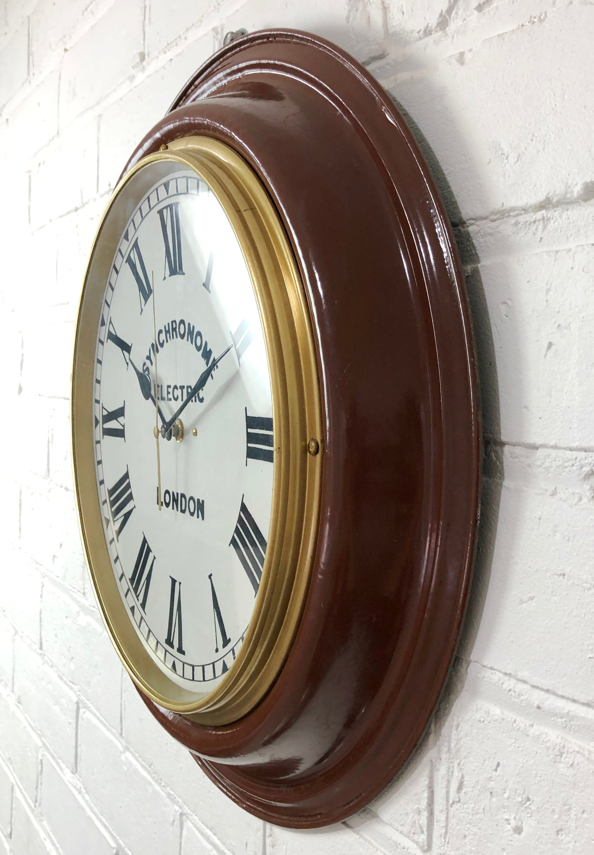 Antique Original Synchronome Battery Station LONDON Wall Clock | eXibit collection