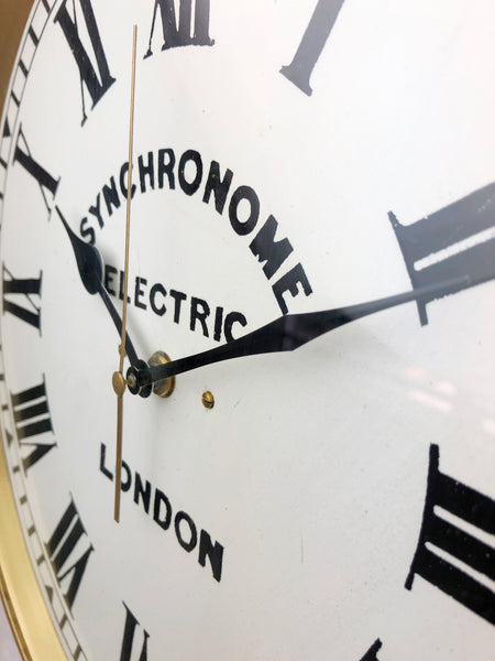 Antique Original Synchronome Battery Station LONDON Wall Clock | eXibit collection