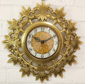 Vintage SYROCO Ornate Starburst Battery Wall Clock  | eXibit collection