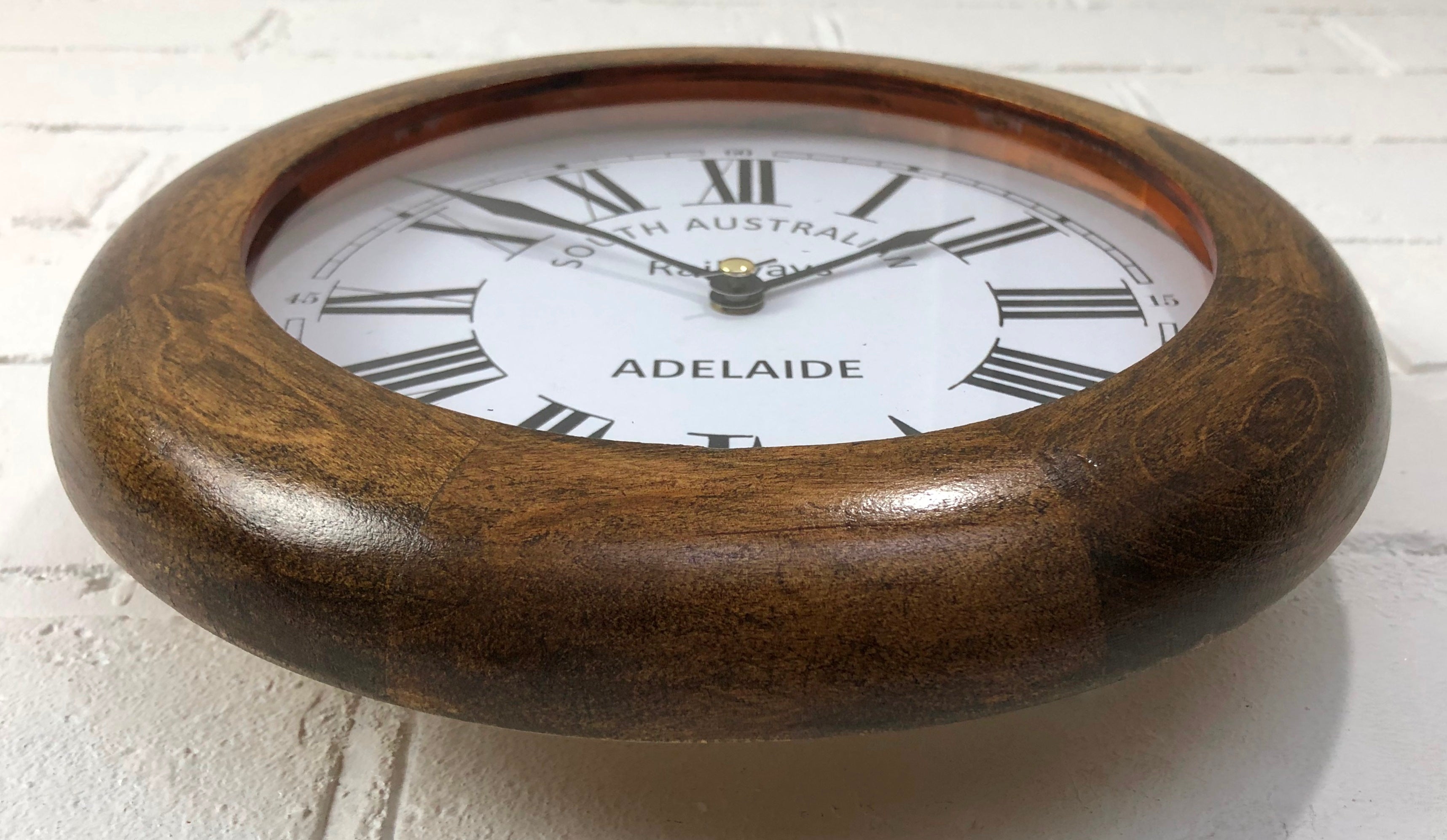 Vintage Style Adelaide Railway Station Battery Wall Clock | eXibit collection