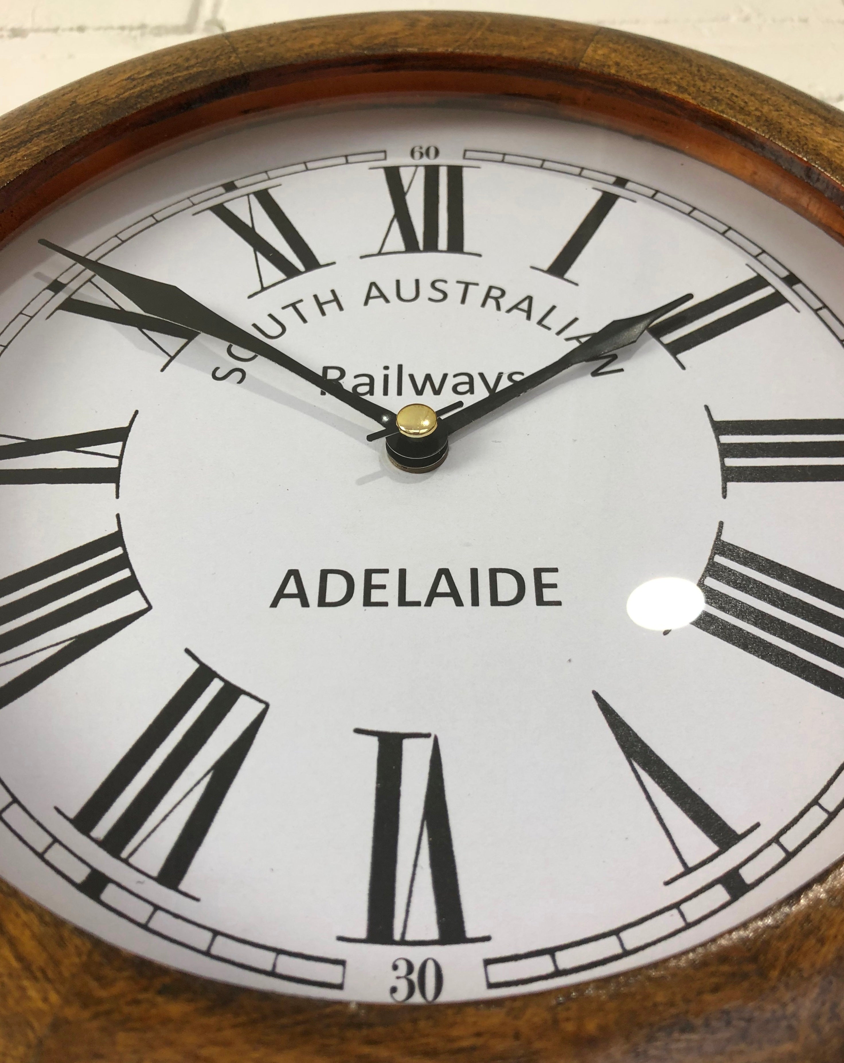 Vintage Style Adelaide Railway Station Battery Wall Clock | eXibit collection