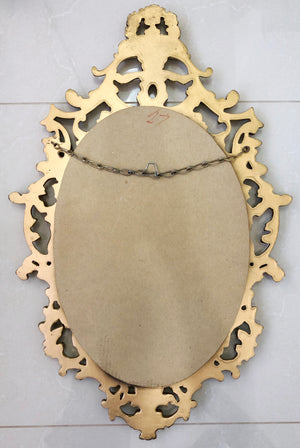 Original Vintage Ornate Gold Mirror & Shelf | eXibit collection