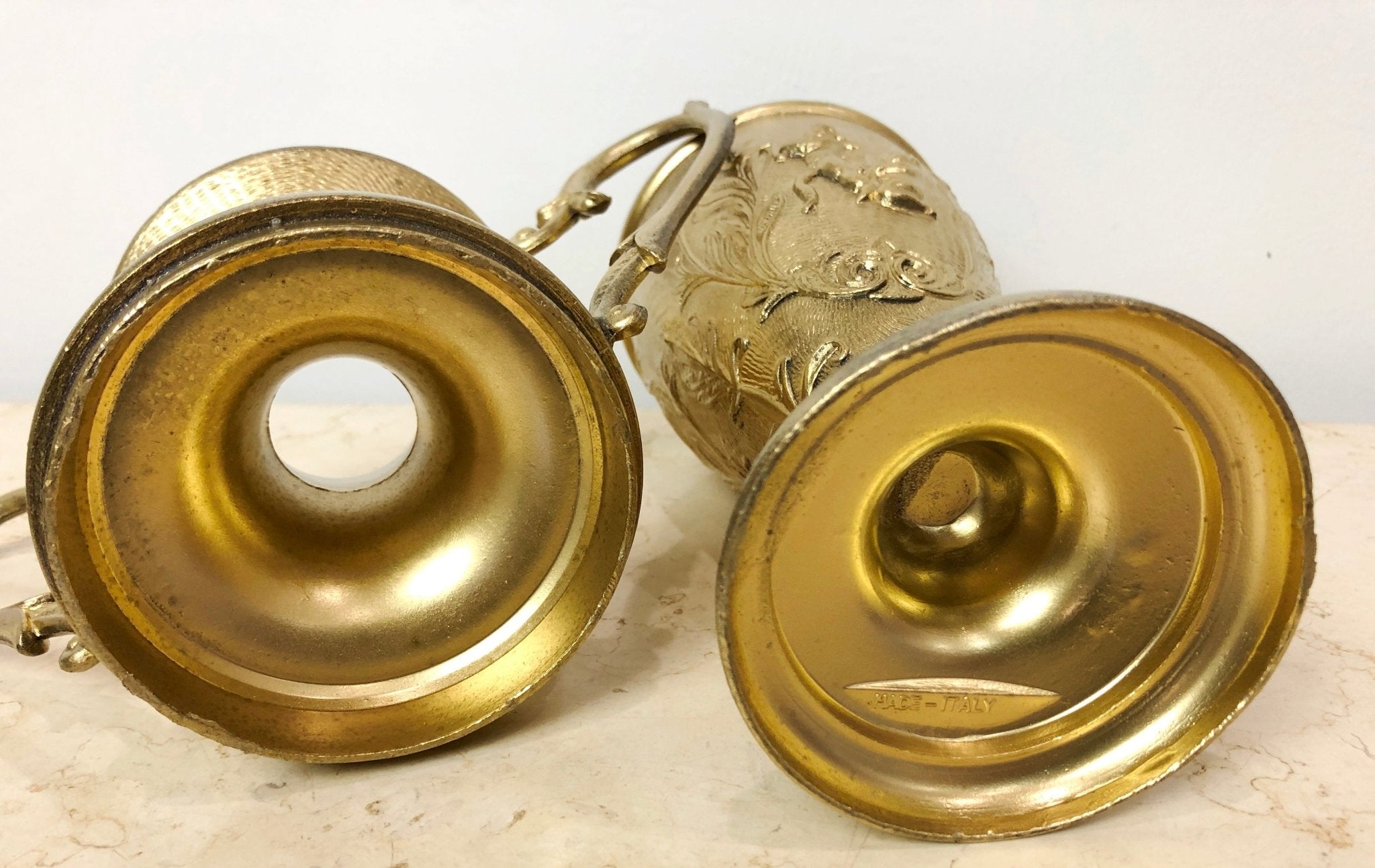Vintage Italian-Made Brass Double-Handled Urn / Vase | Adelaide Clocks