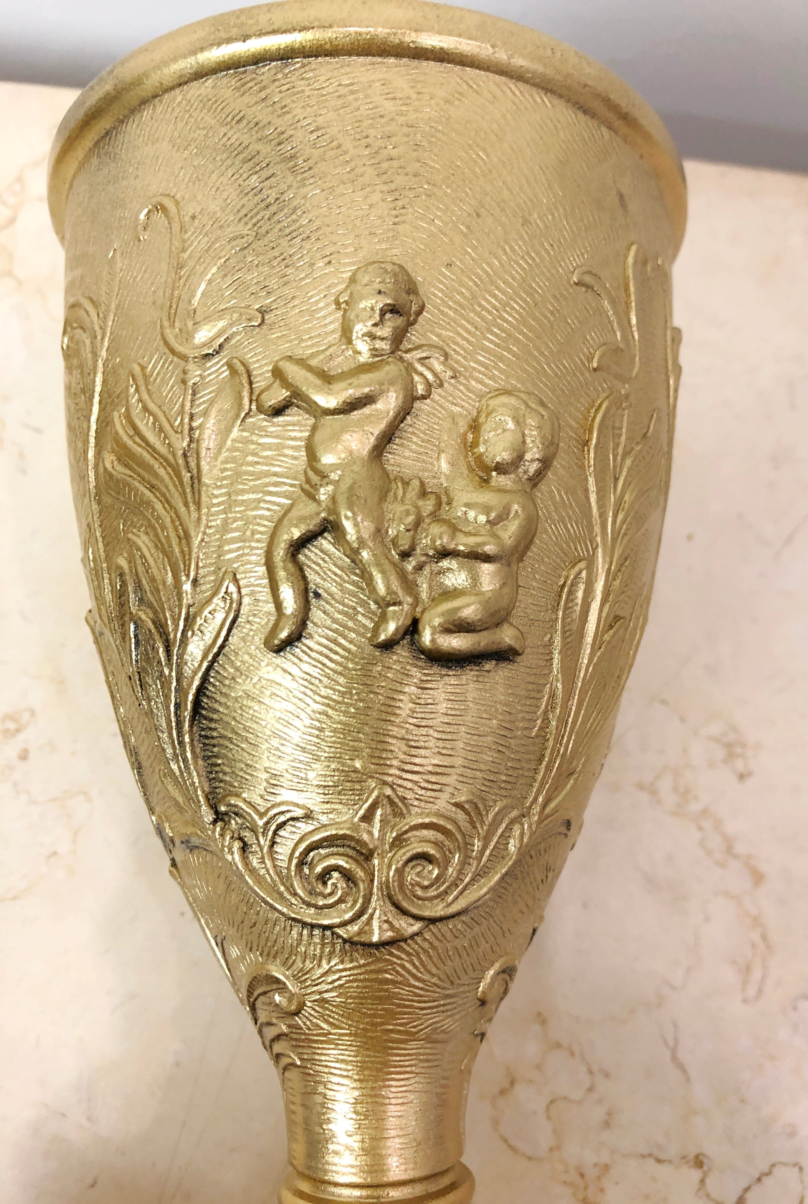 Vintage Italian Made Brass Double Handled Urn/Vase | eXibit collection