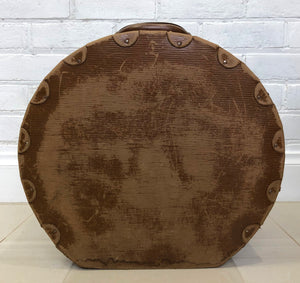 Vintage Leather Railway Hat Box Travel Case | eXibit collection