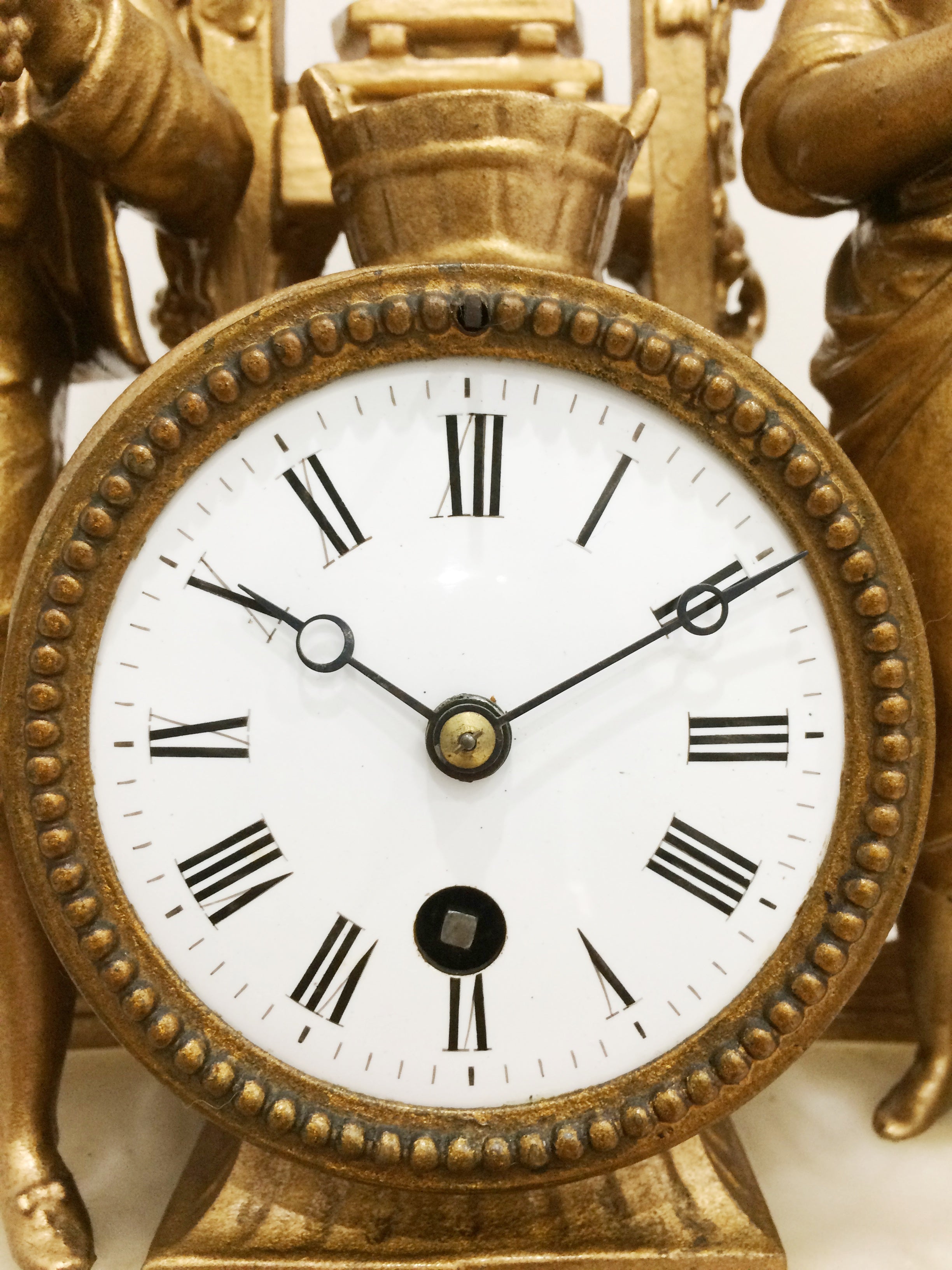 Antique French Spelter Mantel Clock | eXibit collection