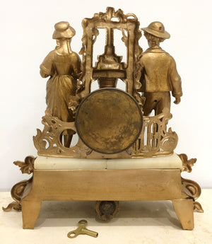 Antique French Spelter Mantel Clock | eXibit collection
