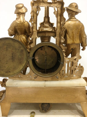 Antique French Spelter Mantel Clock | eXibit collection