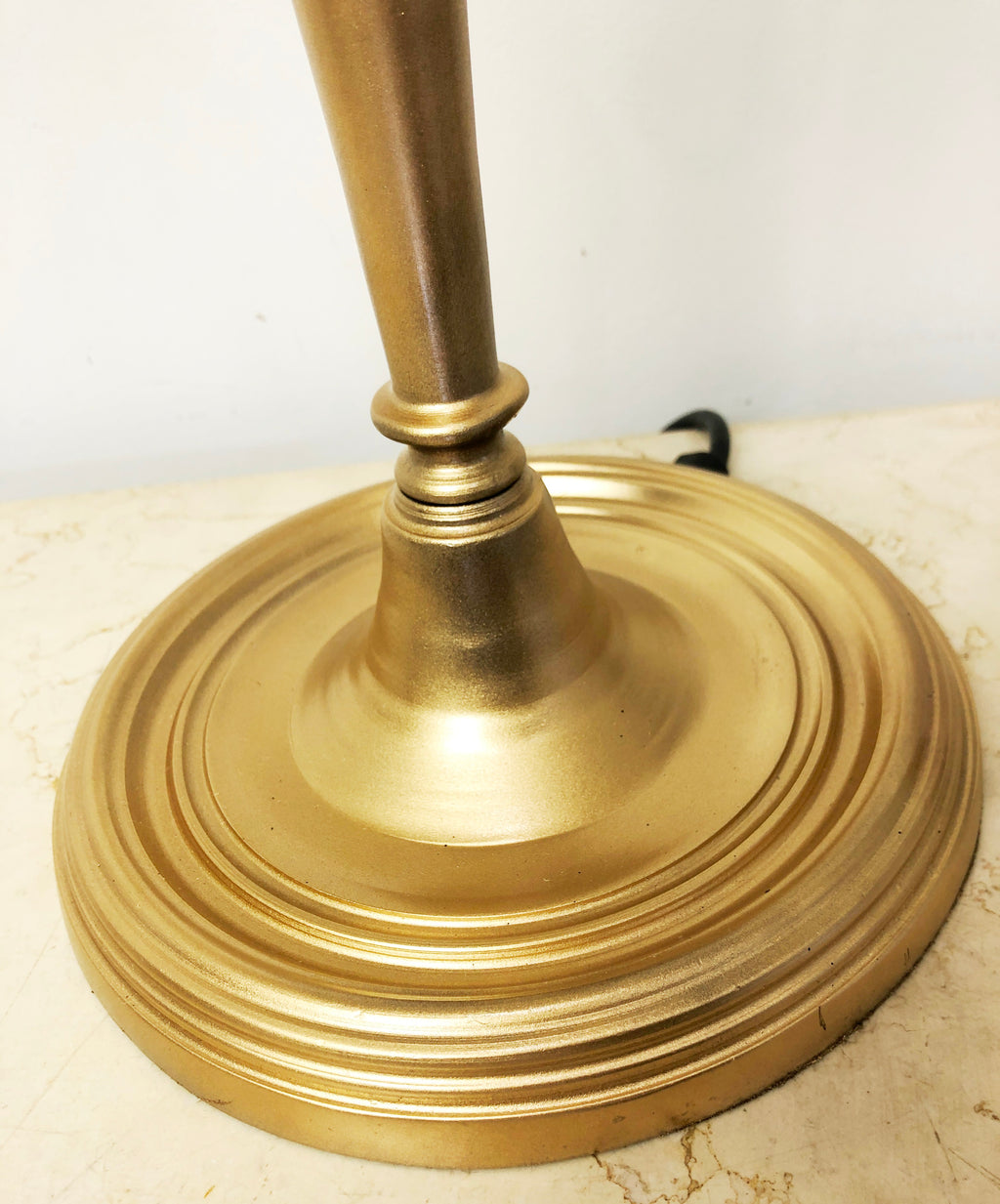 Vintage Victorian Boudoir Pedestal Dual Gold Table Lamp | Adelaide Clocks
