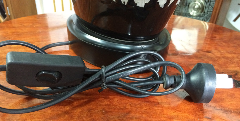 Black Zebra Table Lamp Décor | Adelaide Clocks