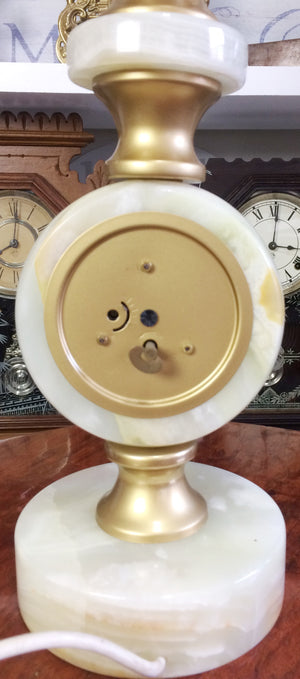 Vintage Onyx Table Lamp Clock | eXibit collection
