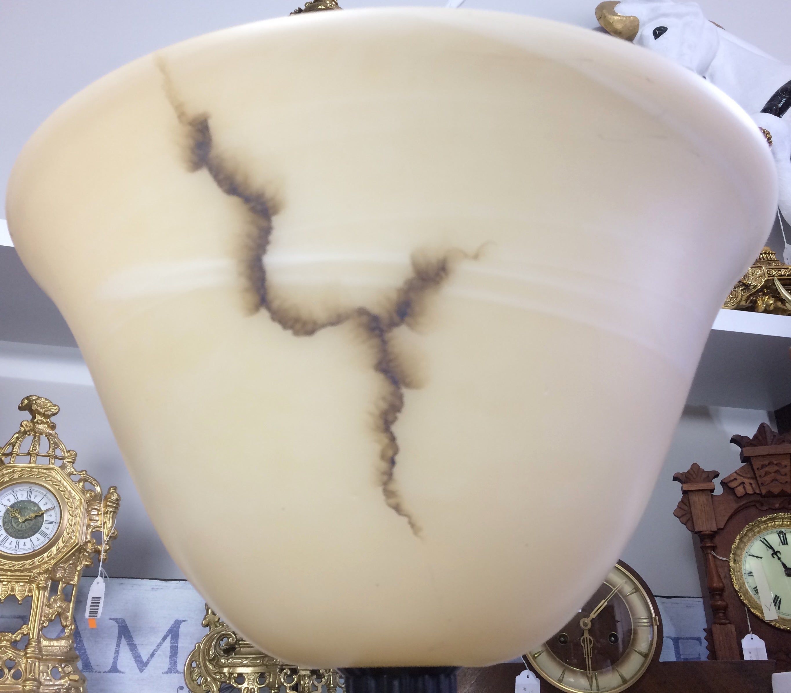 Vintage Onyx Table Lamp Clock | Adelaide Clocks