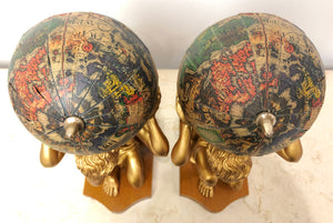 Vintage Greek God Atlas World Bookends | eXibit collection