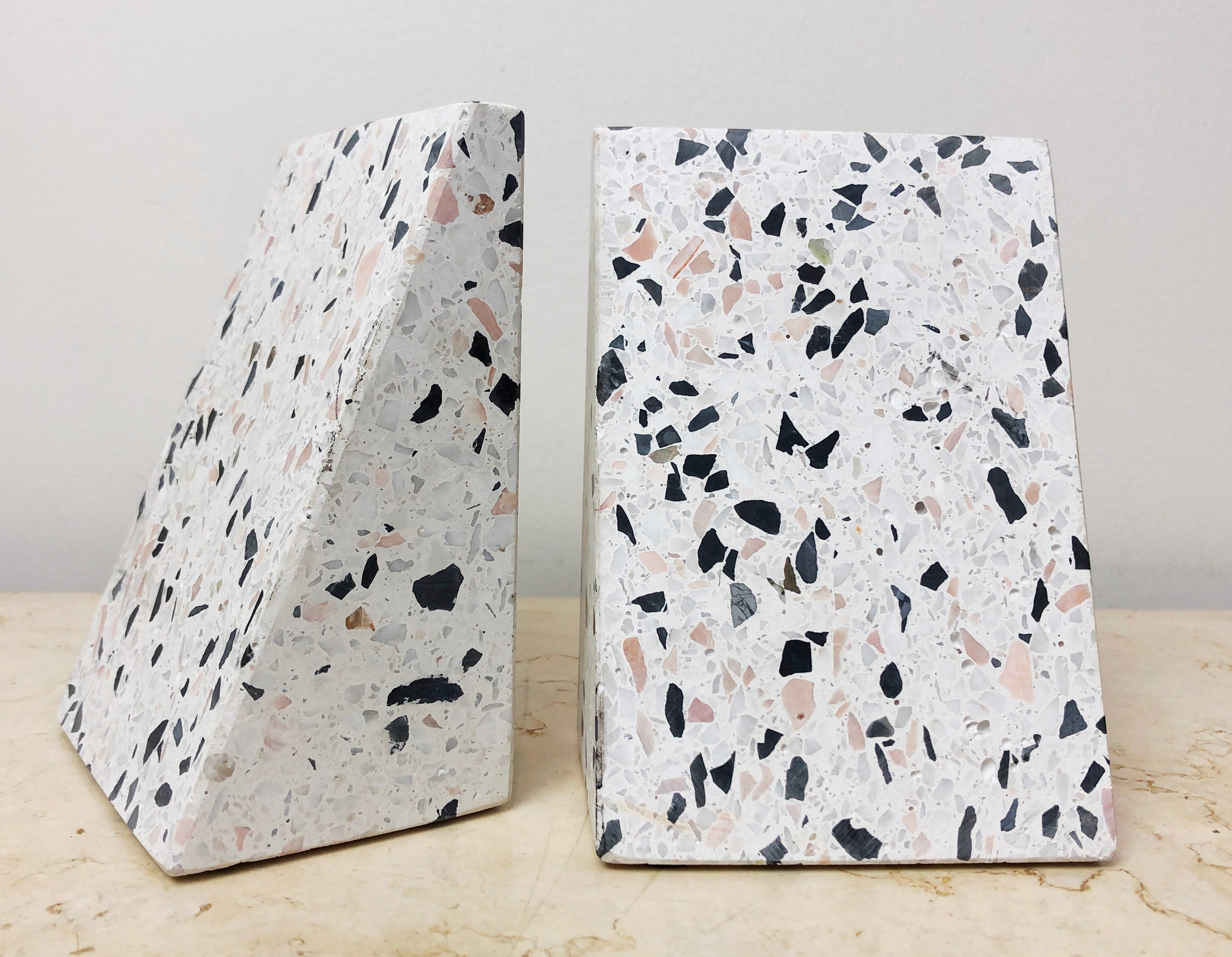 Vintage Terrazzo Solid Bookends | eXibit collection