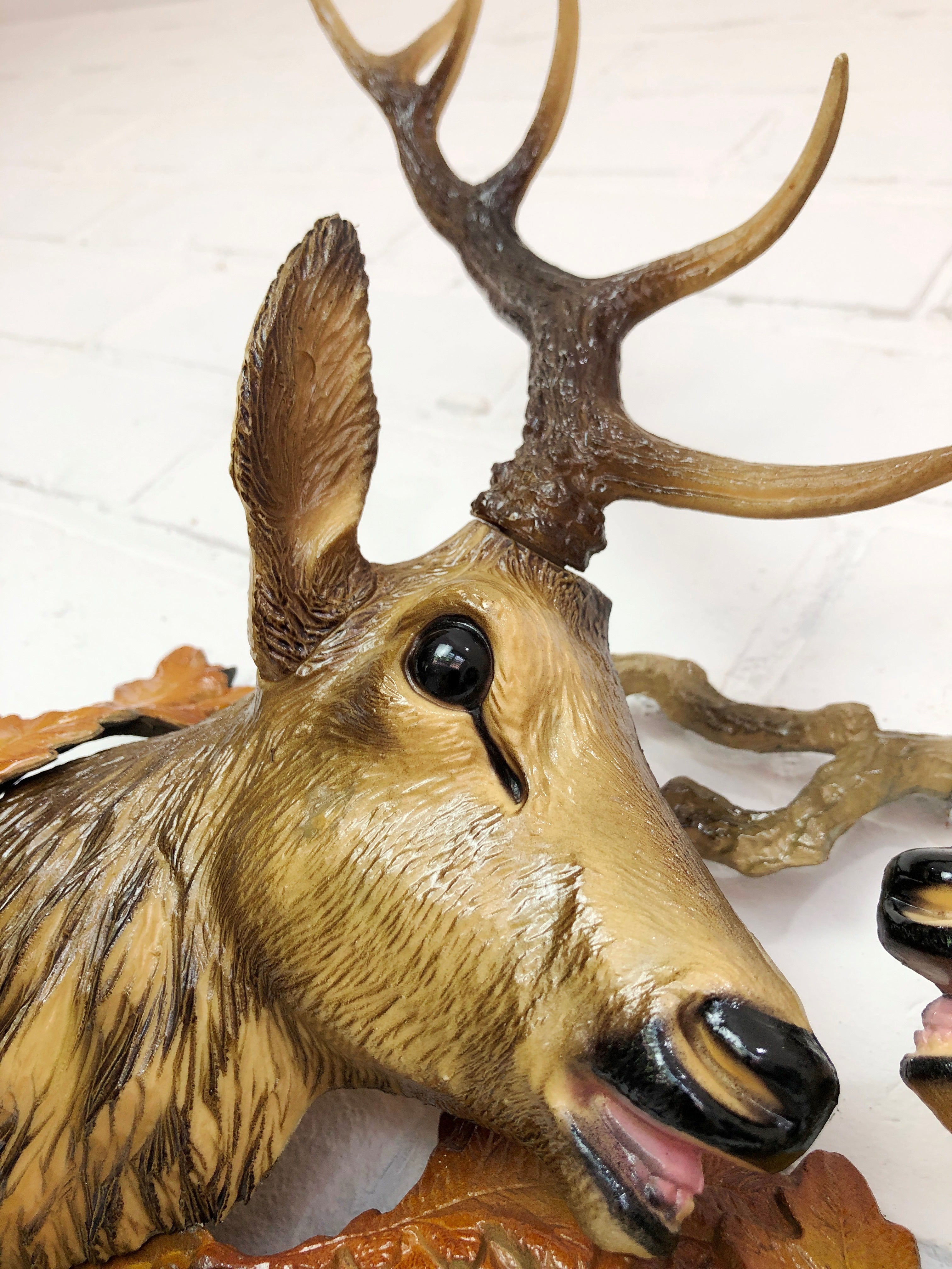 Vintage Stag Deer Battery Wall Clock | eXibit collection