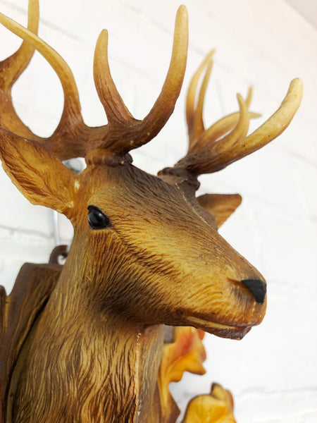 Vintage Stag Deer Head Battery Wall Clock | eXibit collection