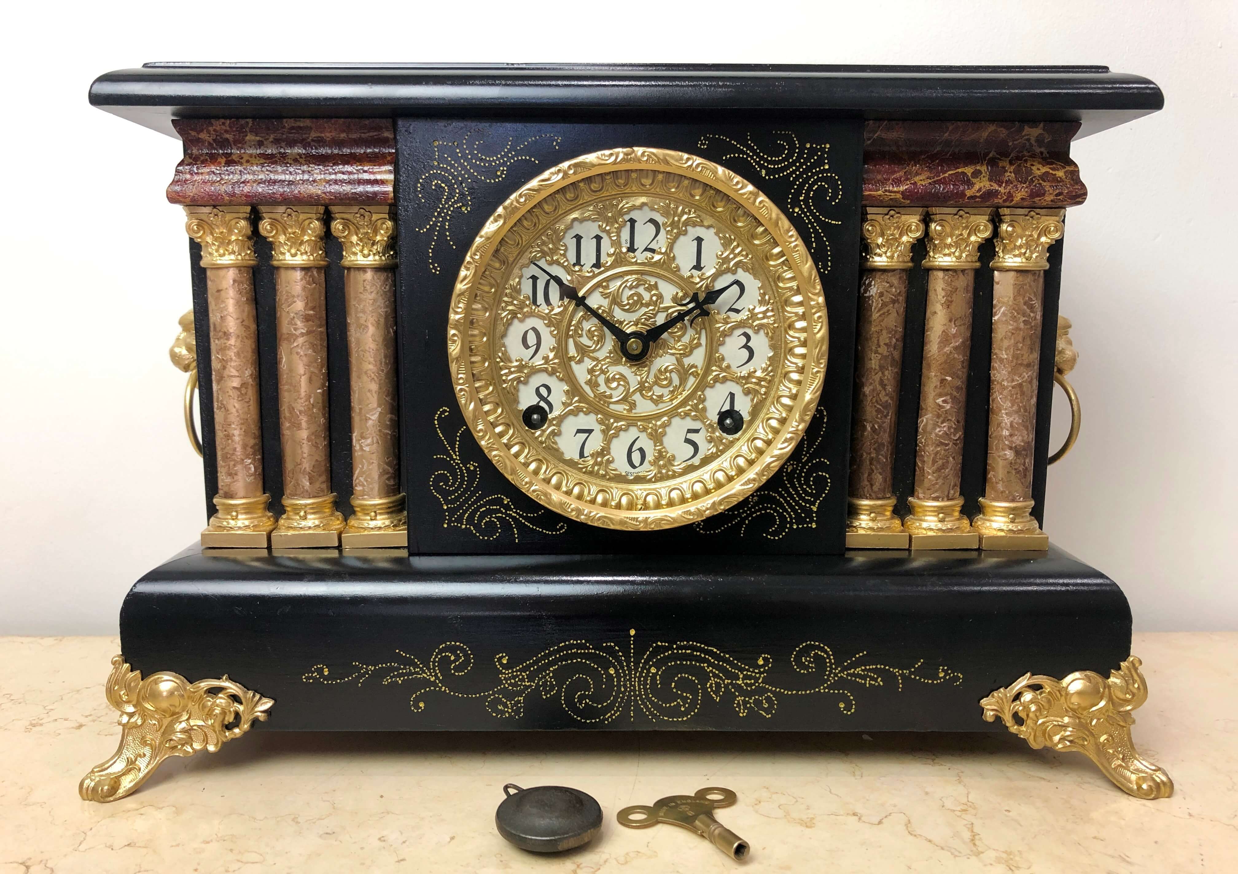 Antique Sessions USA Battery Mantel Clock | eXibit collection