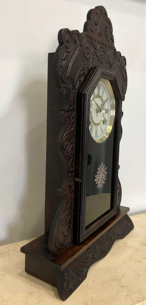 Antique Ansonia Cottage Quartz Battery Mantel Clock  | eXibit collection