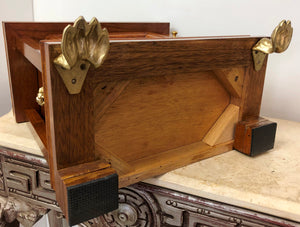 Vintage SOLID Wood Lion & Claw Feet Battery Mantle Clock | eXibit collection