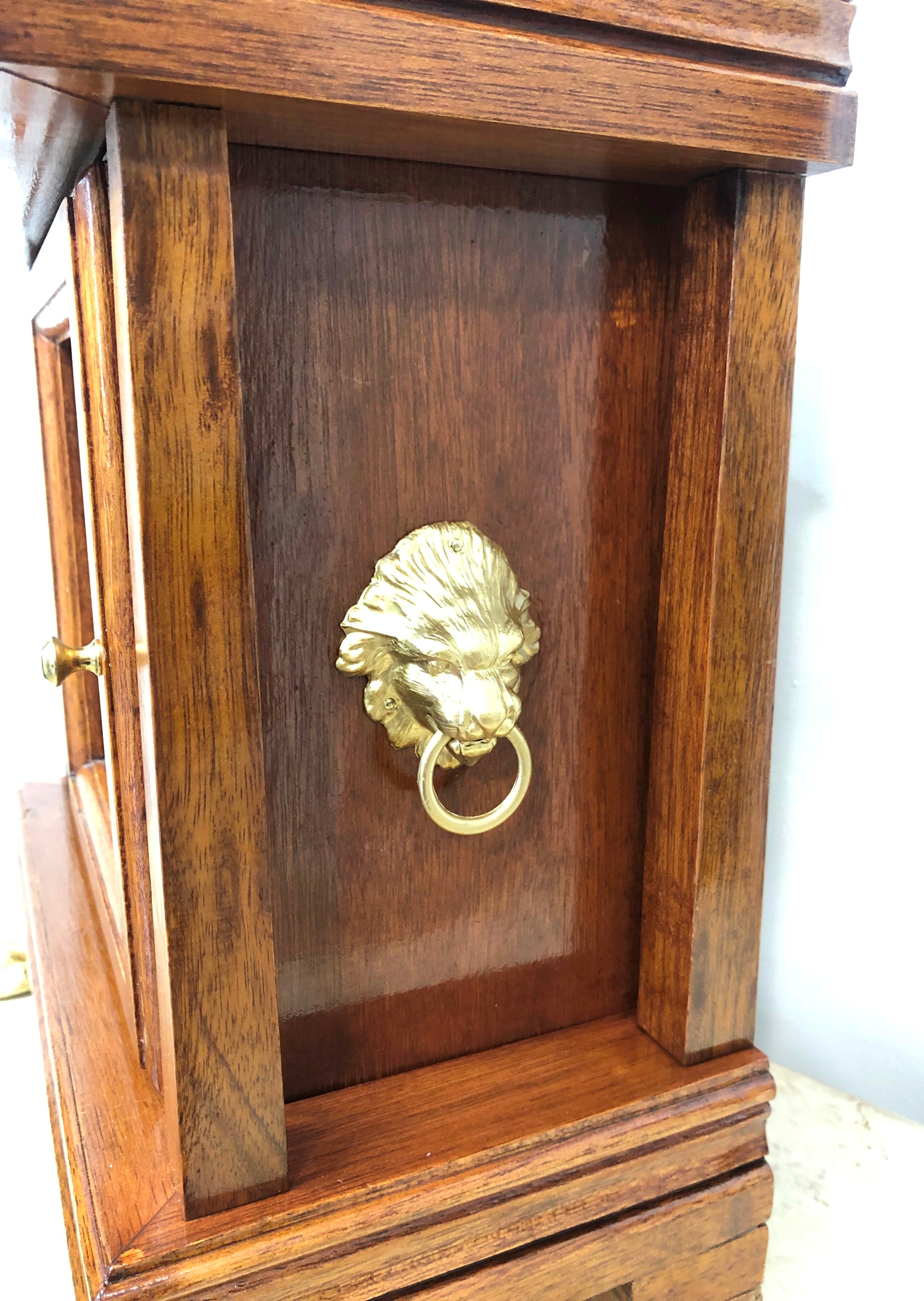 Vintage SOLID Wood Lion & Claw Feet Battery Mantle Clock | eXibit collection