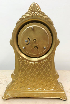 Vintage Mercedes Gold Cast Mantel Clock | eXibit collection