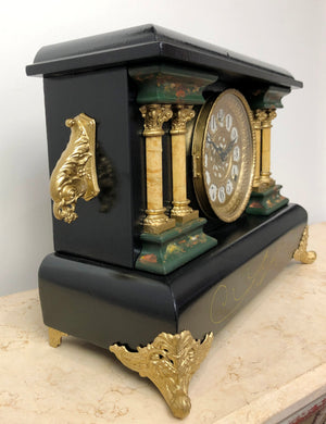  Antique GILBERT Quartz Battery Mantel Clock | eXibit collection