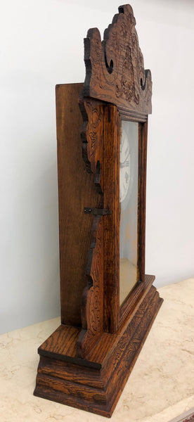 Antique Sessions Cottage Hammer on Coil Chime Mantel Clock | eXibit collection