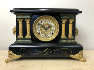  Antique GILBERT Quartz Battery Mantel Clock | eXibit collection