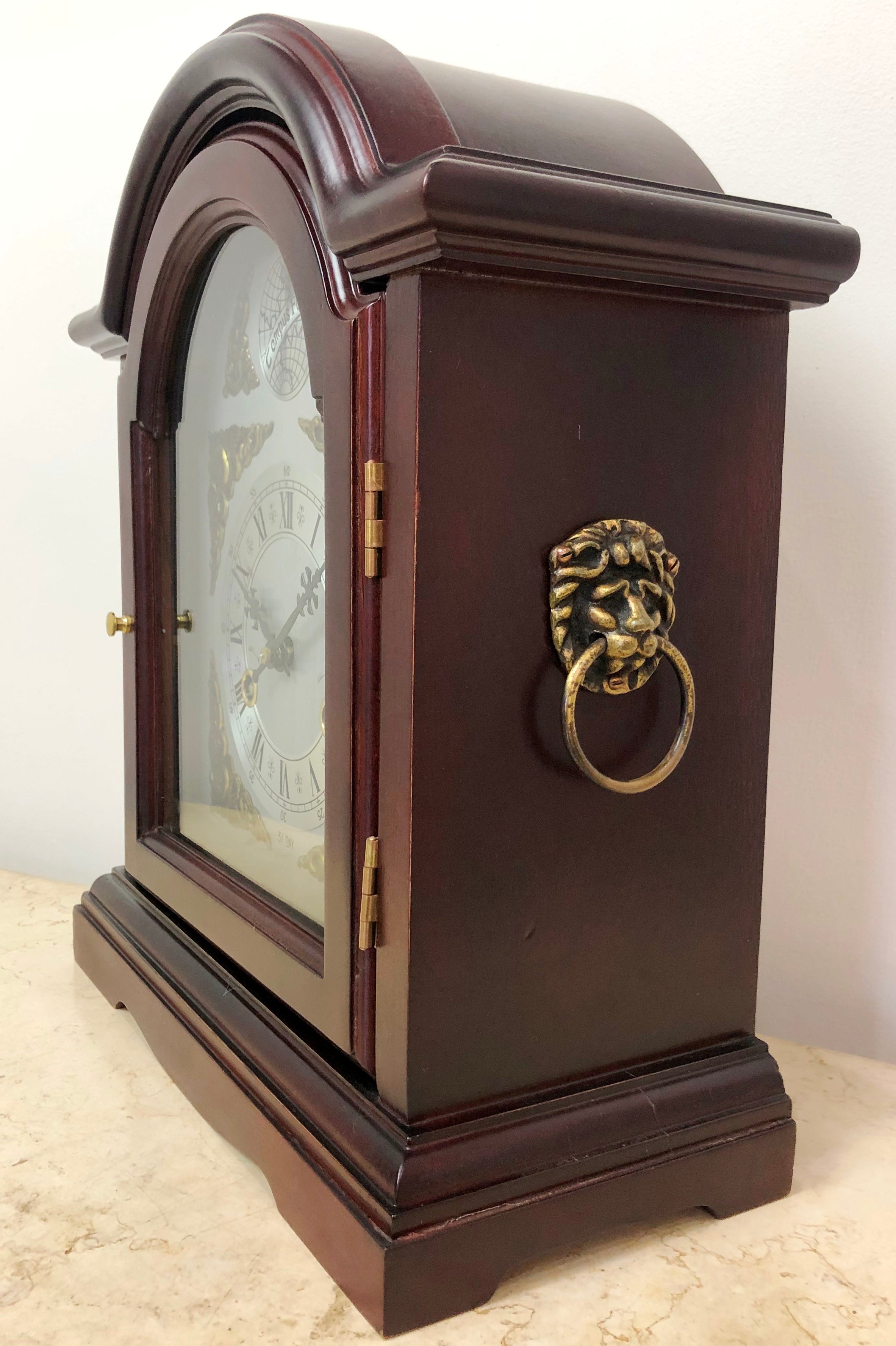 Vintage 31 Day Tempus Fugit Hammer Chime Mantel Clock | eXibit collection