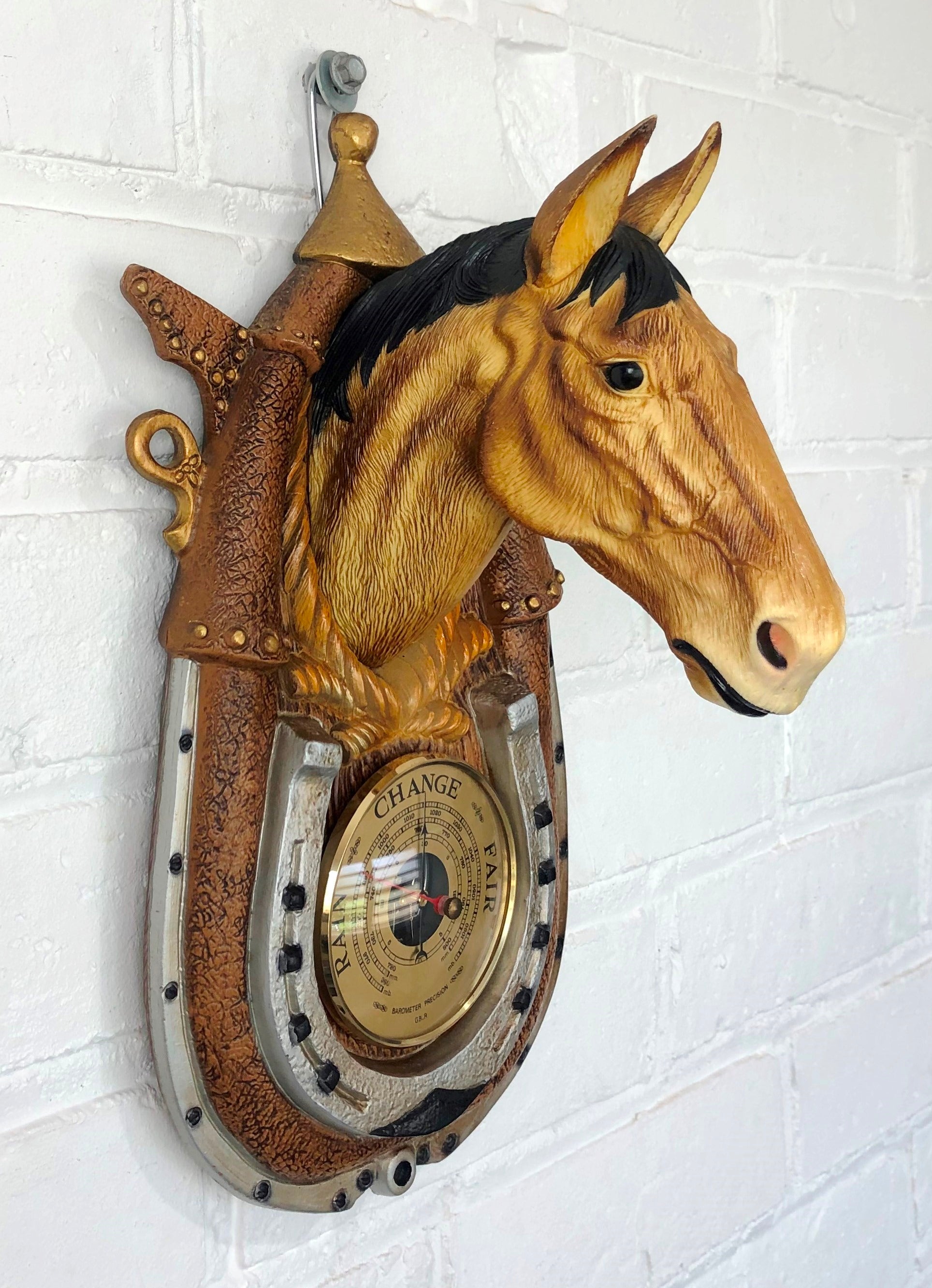 Original Plastic Kitsch HORSE Head Wall Barometer | eXibit collection