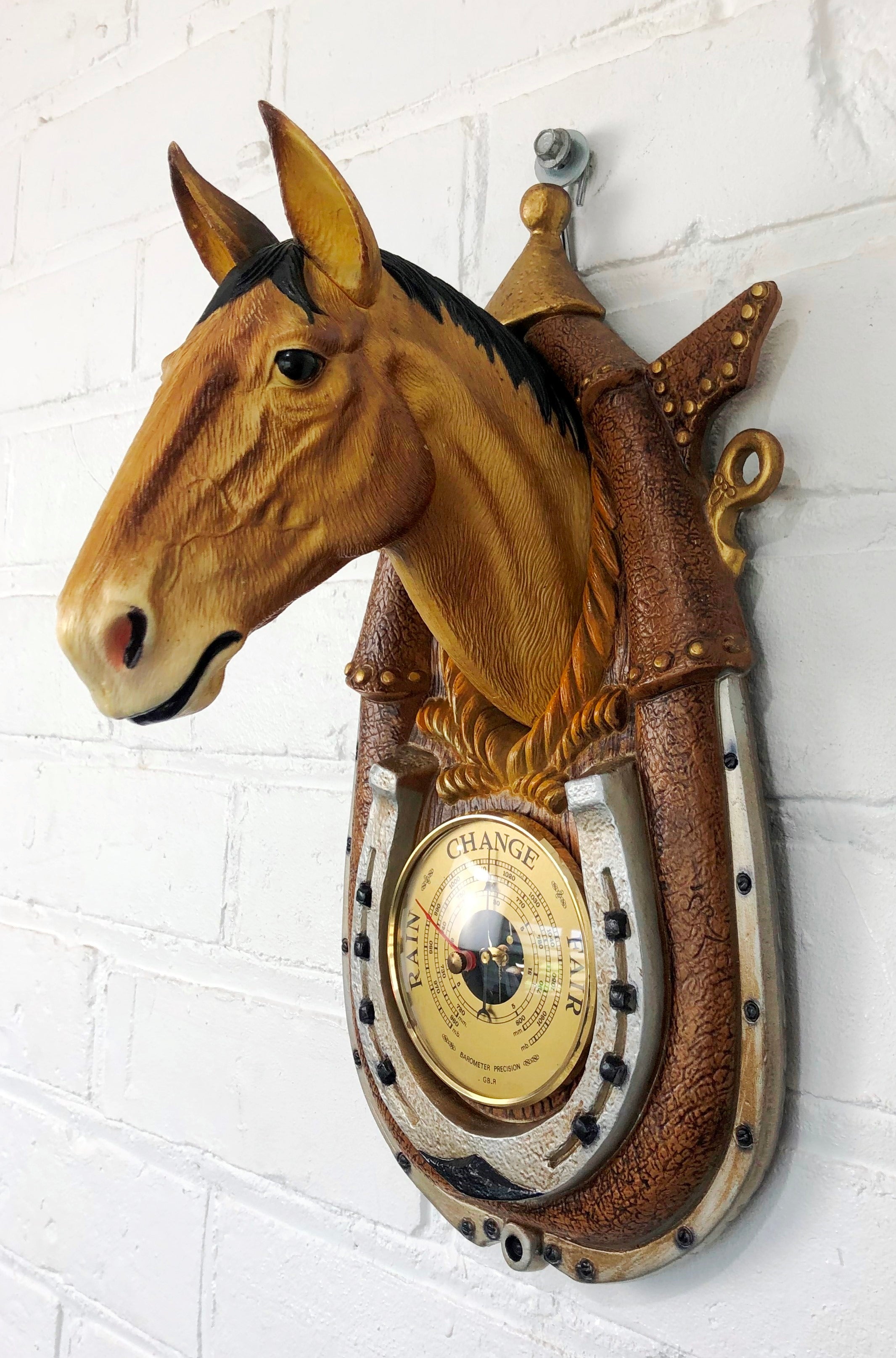 Original Plastic Kitsch HORSE Head Wall Barometer | eXibit collection