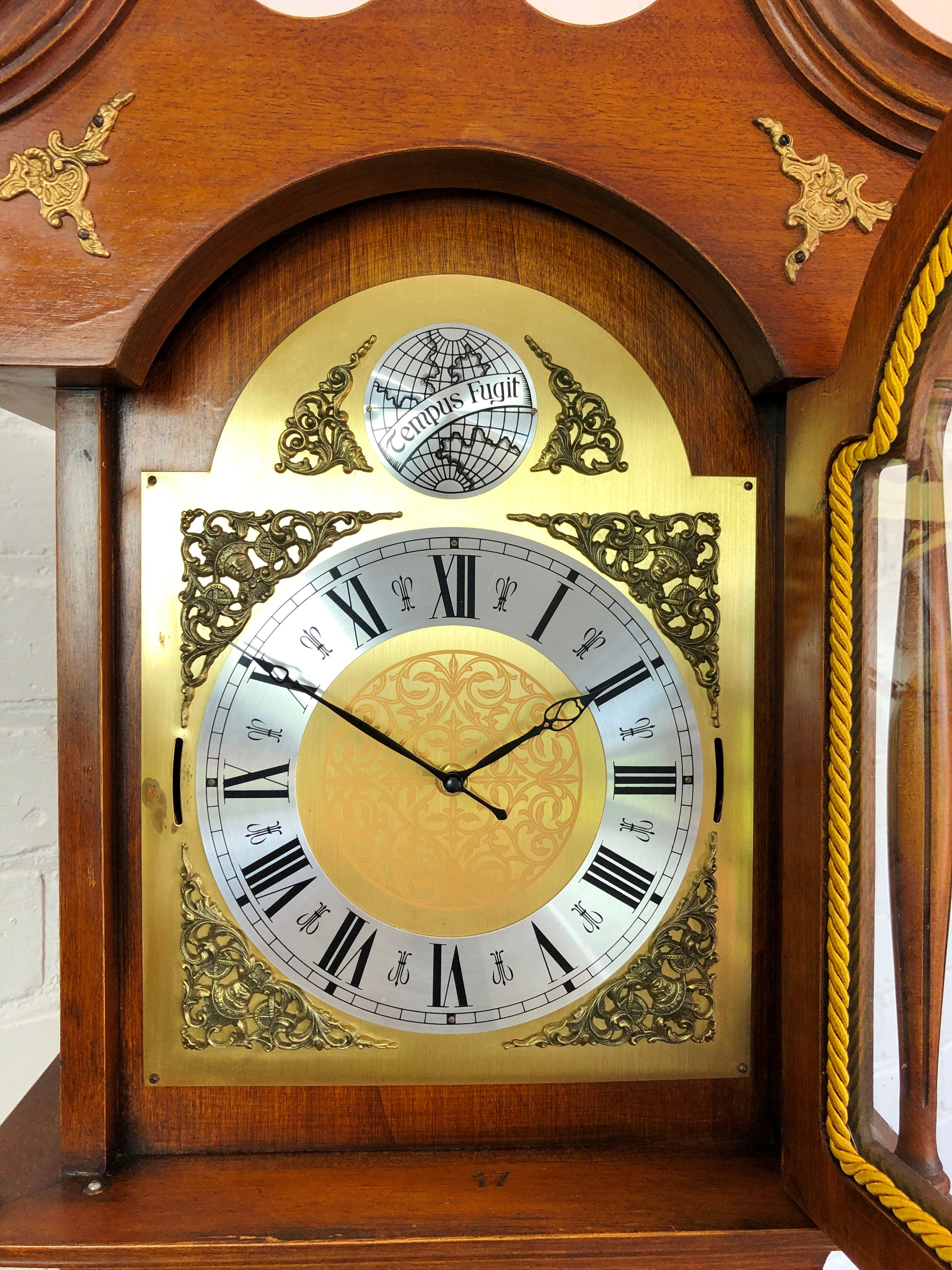 Vintage Tempus Fugit Battery Grandfather Clock | eXibit collection